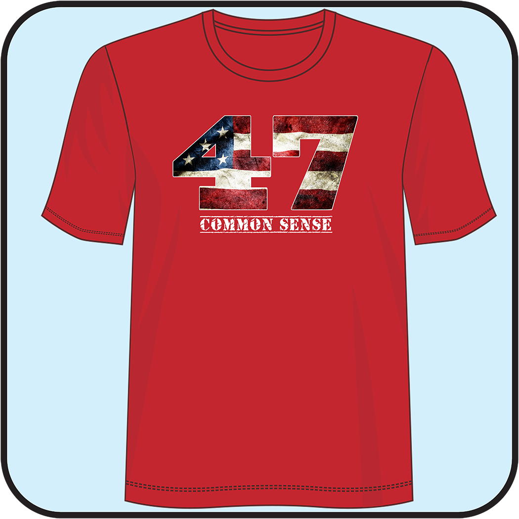 t-shirt. "47- COMMEN SENSE" image 3