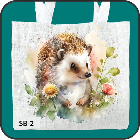 8"x8" imprinted canvas bags with images for small children image 0
