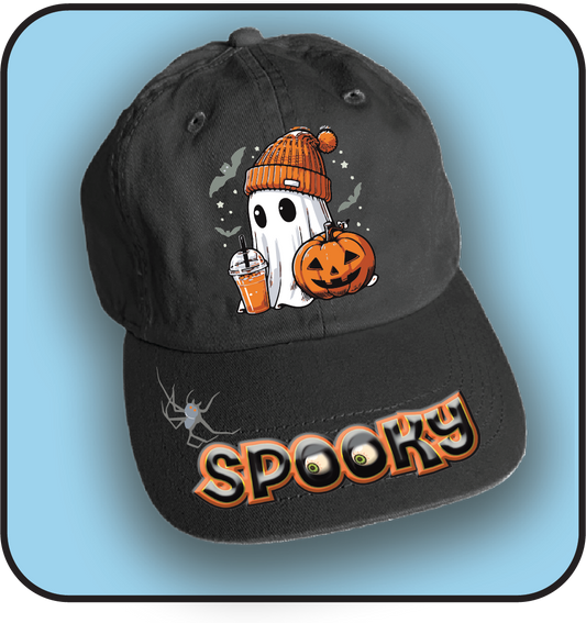 Spooky Halloween Hat - images on front panel and beak image 0