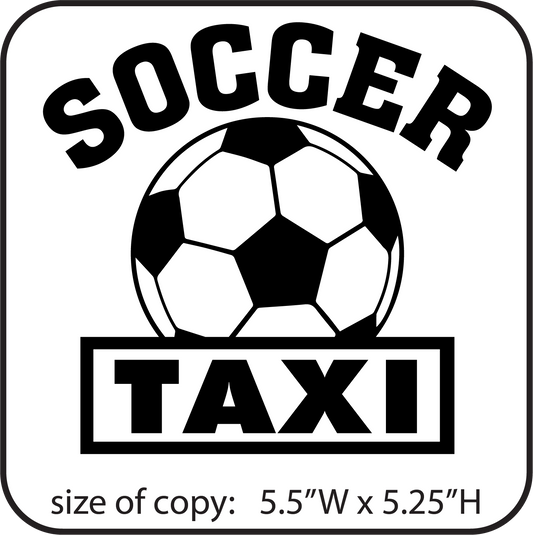 Soccer Taxi (cut vinyl letters) image 0