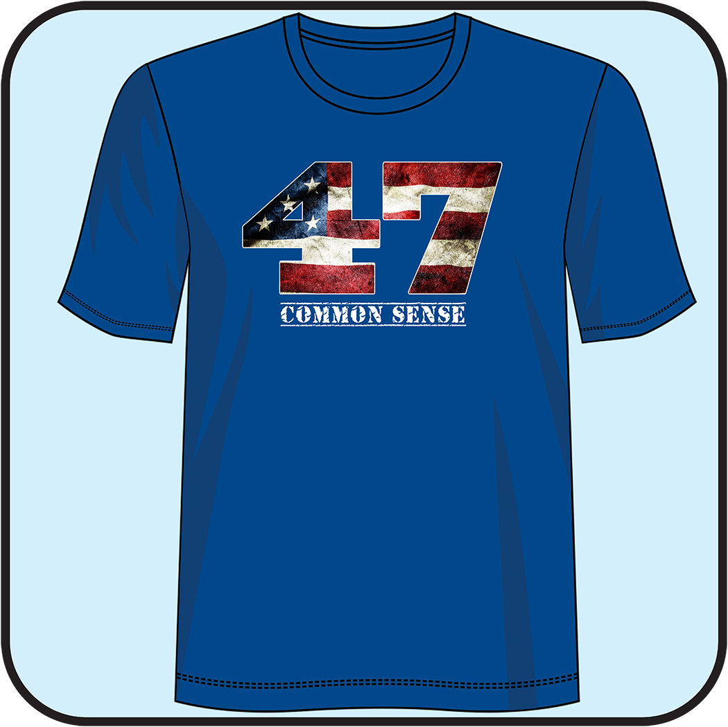 t-shirt. "47- COMMEN SENSE" image 1