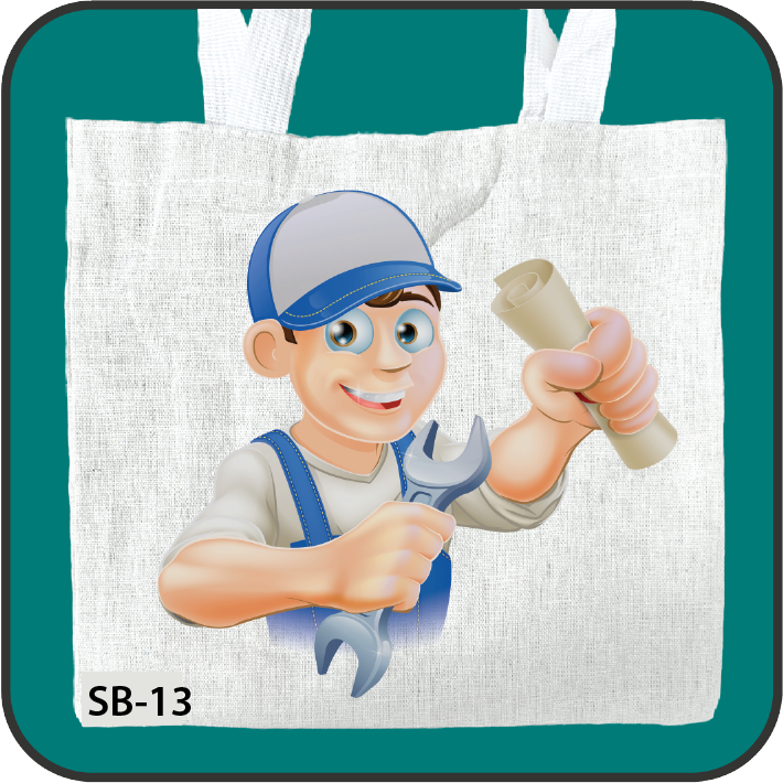 8"x8" imprinted canvas bags with images for small children image 11