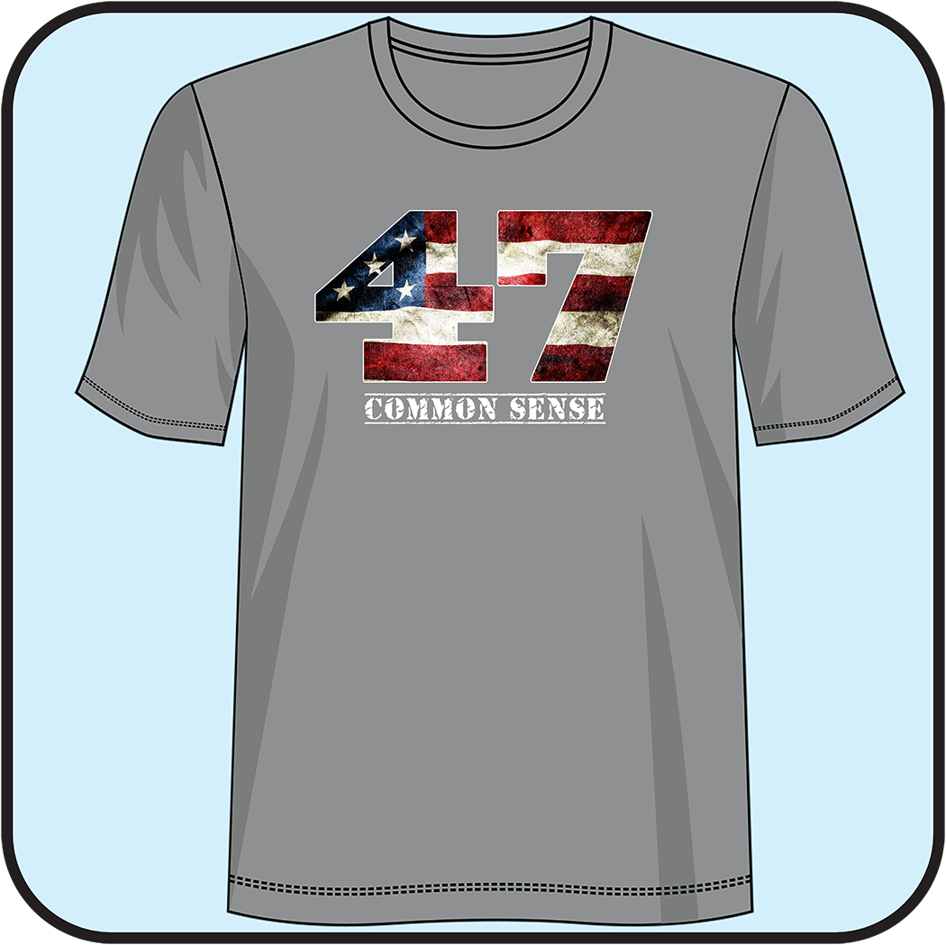 t-shirt. "47- COMMEN SENSE" image 2