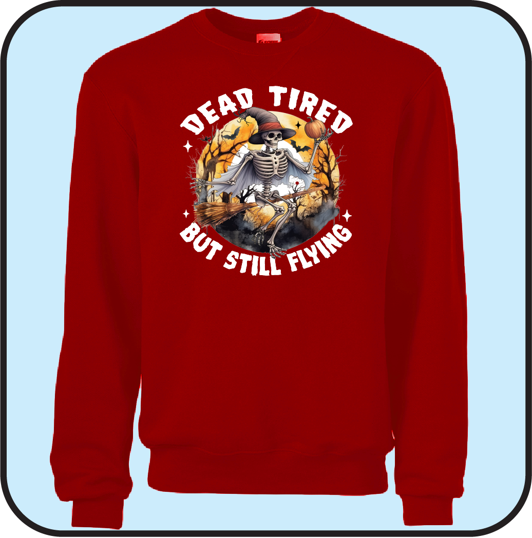 Dead Tired, But Still Flying - Halloween sweatshirt image 2